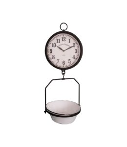 Clock with "Fruits and Vegetables" tray