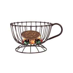 Cup-shaped coffee capsule holder