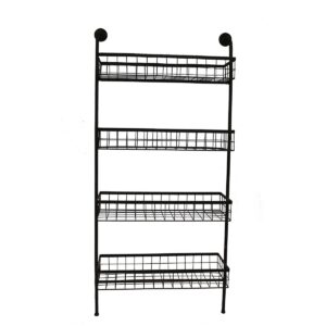 Wall shelf with 4 baskets