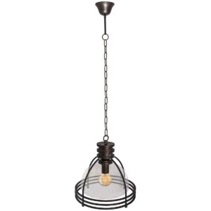 Industrial glass pendant light Ø36 H:42