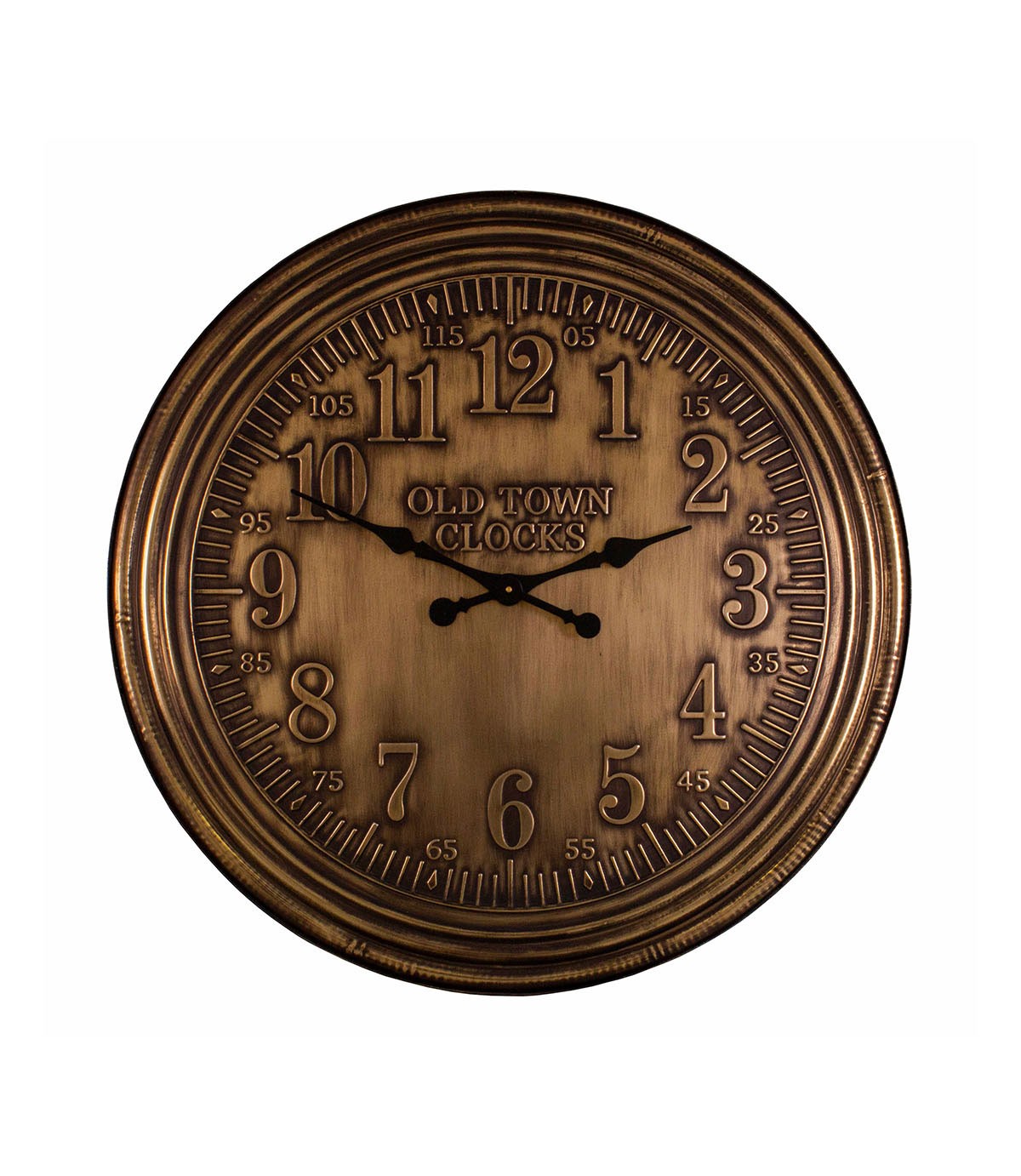 Pendule OLD TOWN laiton Ø 84 cm