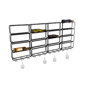 20 bottle rack with glass holders