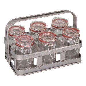 Zinc basket for 6 mini jars