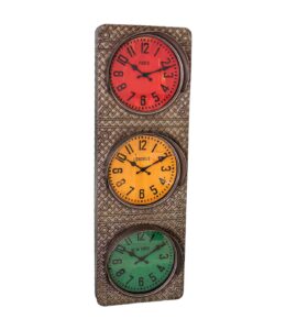 Triple traffic light clock