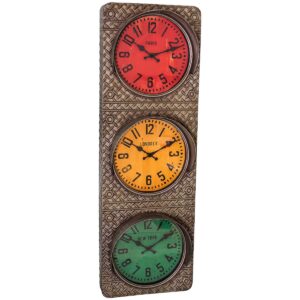 Triple traffic light clock