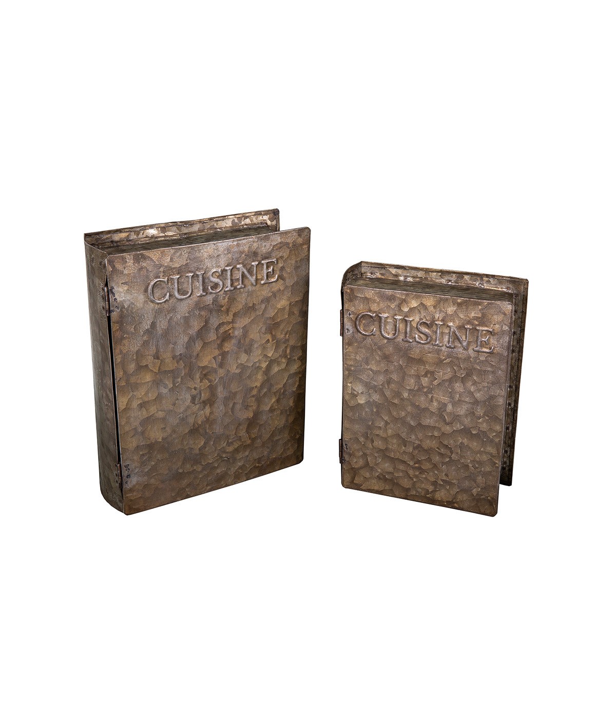 Set of 2 boxes of fake cookbooks