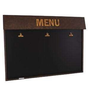 Menu holder with blackboard and clips 75 x 55 x 6 cm