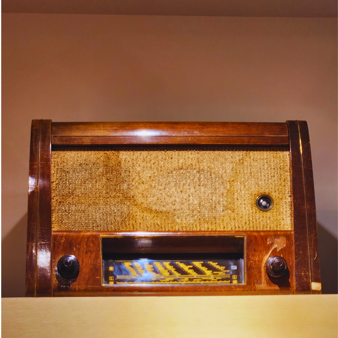 vintage wooden table-model radio