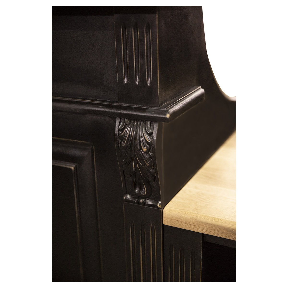 Reception counter L 210 + 80X 75/80 X 73/115 Oak top - Image 3