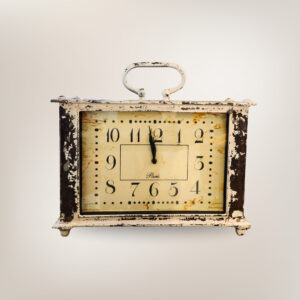 Vintage Distressed Paris Wall Clock with Handle