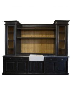 Bar back with galvanized sheet metal top