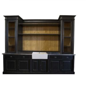 Bar back with galvanized sheet metal top