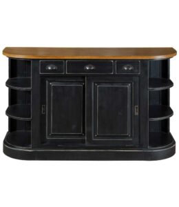 Montmartre sideboard with 2 sliding doors and 3 drawers and shell handle