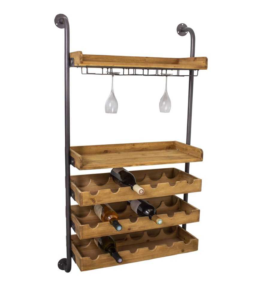 Wall-mounted wine cellar