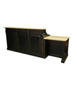 Reception counter L 210 + 80X 75/80 X 73/115 Oak top