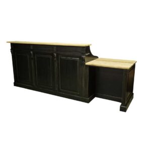 Reception counter L 210 + 80X 75/80 X 73/115 Oak top