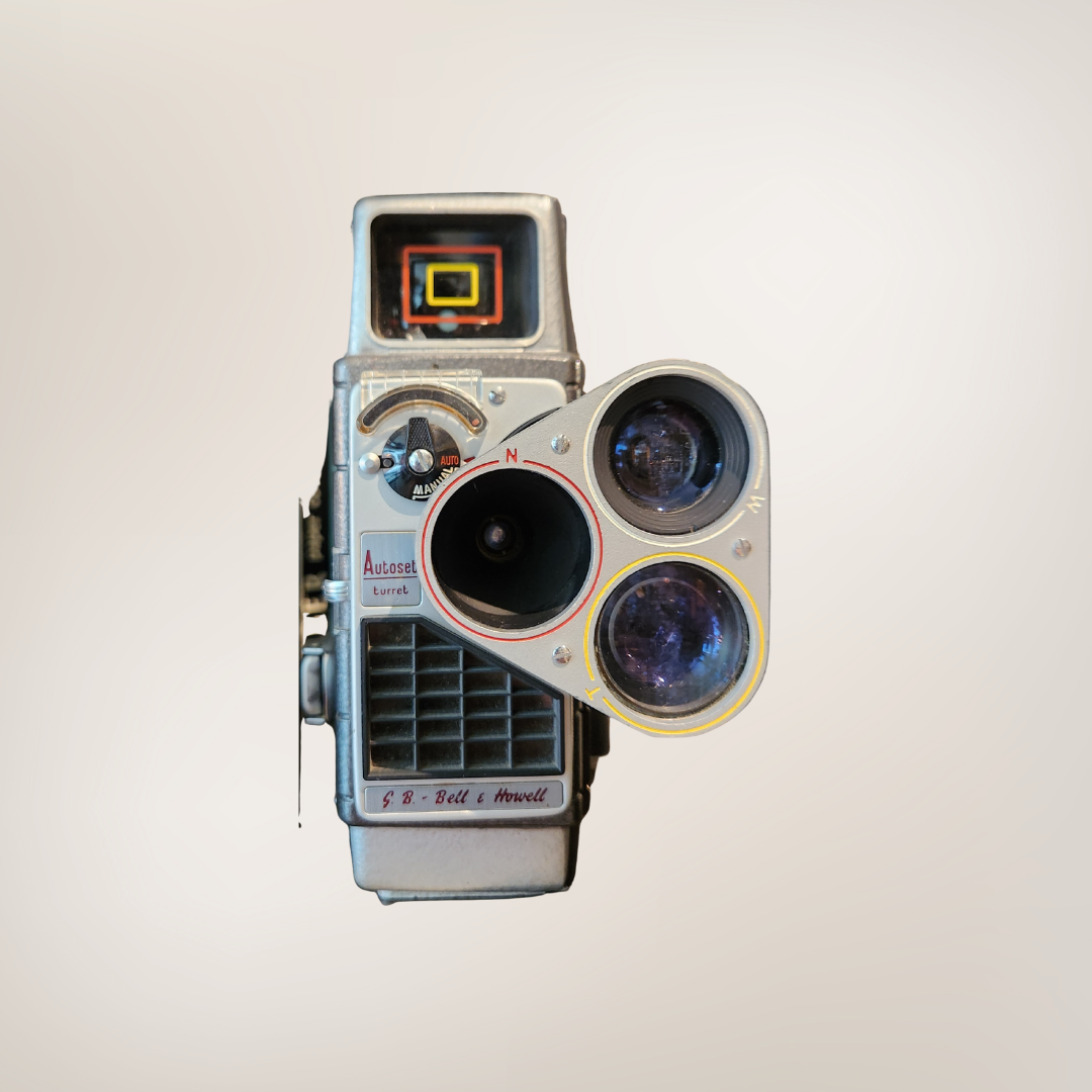 Vintage Bell & Howell Autoset Turret 8mm Movie Camera - Classic Electric Eye Cine Camera