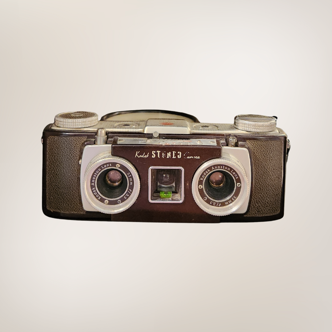 Vintage 1950s Kodak Stereo Camera with Anaston 35mm f/3.5 Lenses - Collectible 3D Film Camera